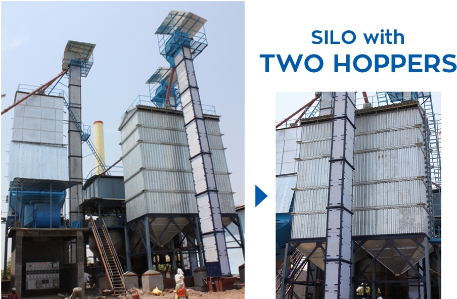 Silos with Two Hoppers