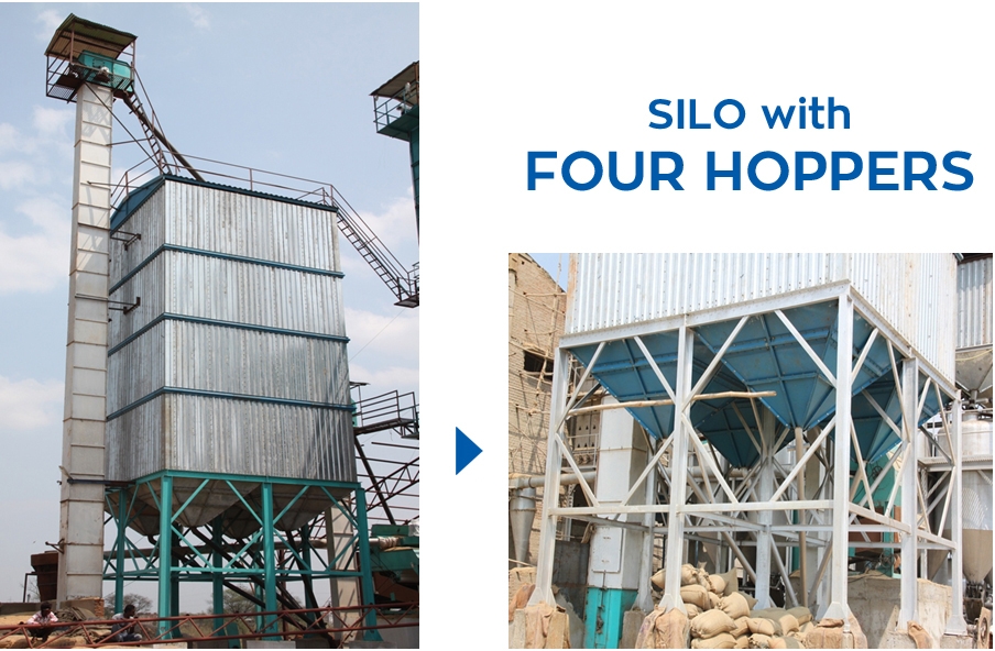 Silos with Four Hoppers